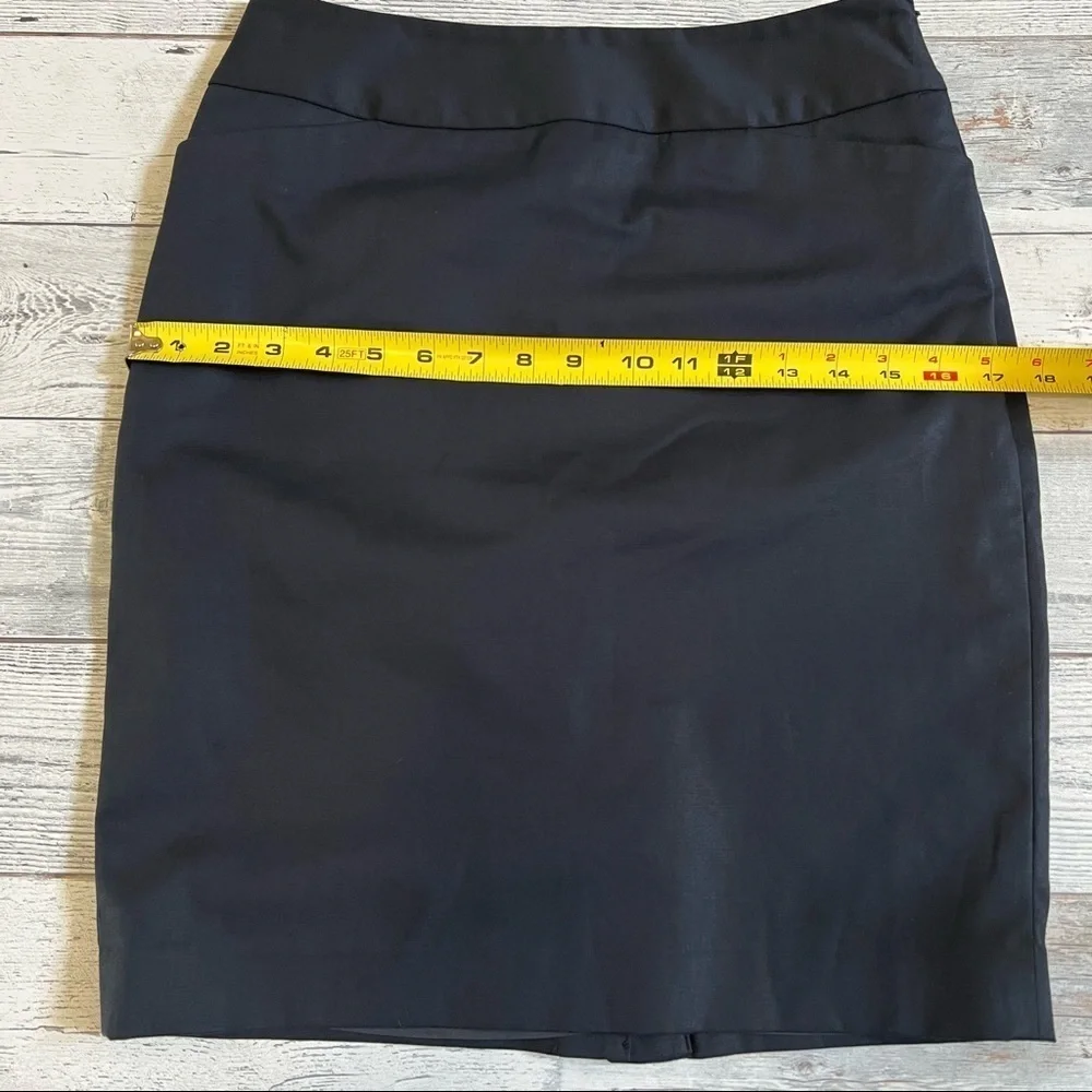 SUSINA WOMEN’S PENCIL SKIRT NAVY BLUE SIZE ZIPPER SLIT‎ BACK SIZE 2